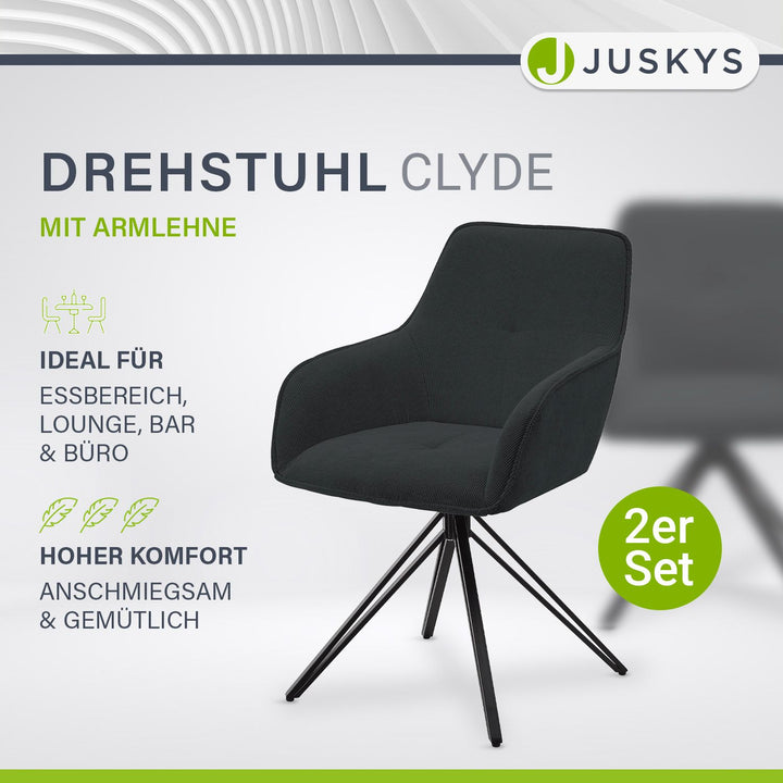 Chaise pivotante Clyde avec cordon