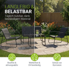 Ensemble de mobilier de jardin Genua 4 pièces avec table et banc