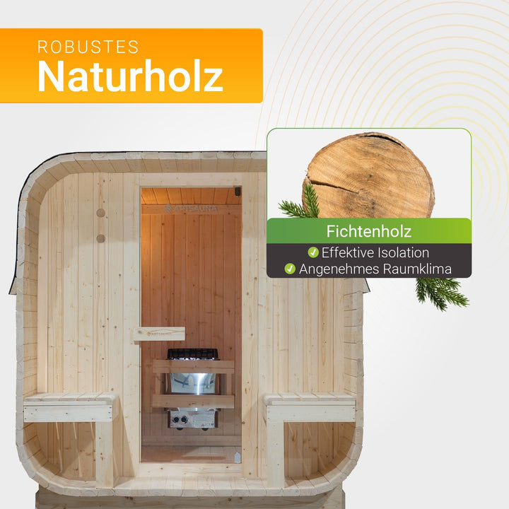 Sauna tonneau carré Nolvik