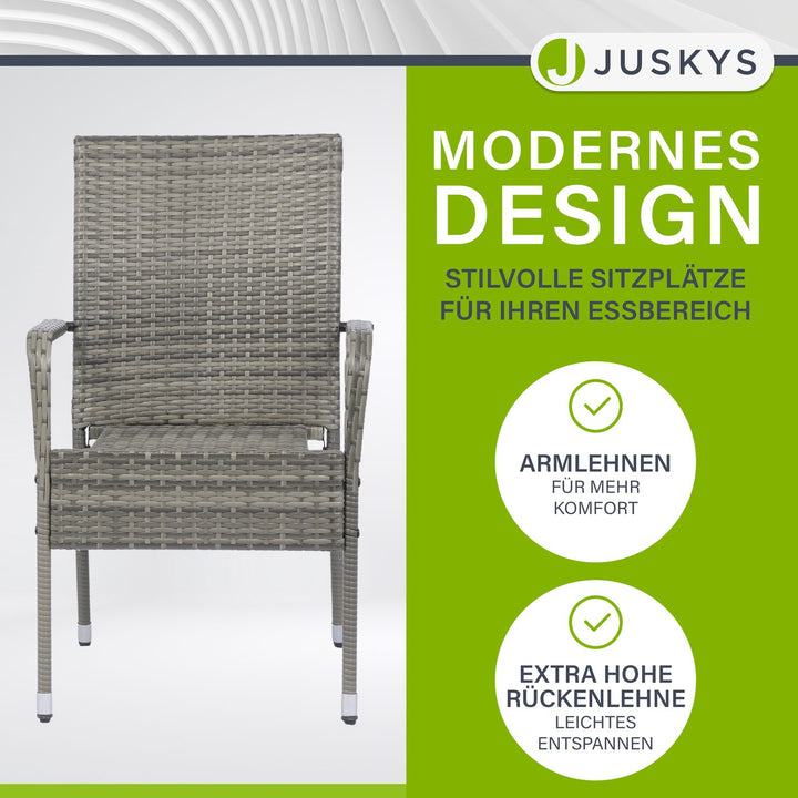 Chaises de jardin en polyrotin Yoro