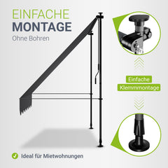 Klemmmarkise Kapstadt mit Handkurbel