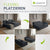 Sofa Coredo mit Cord Bezug & Dekokissen