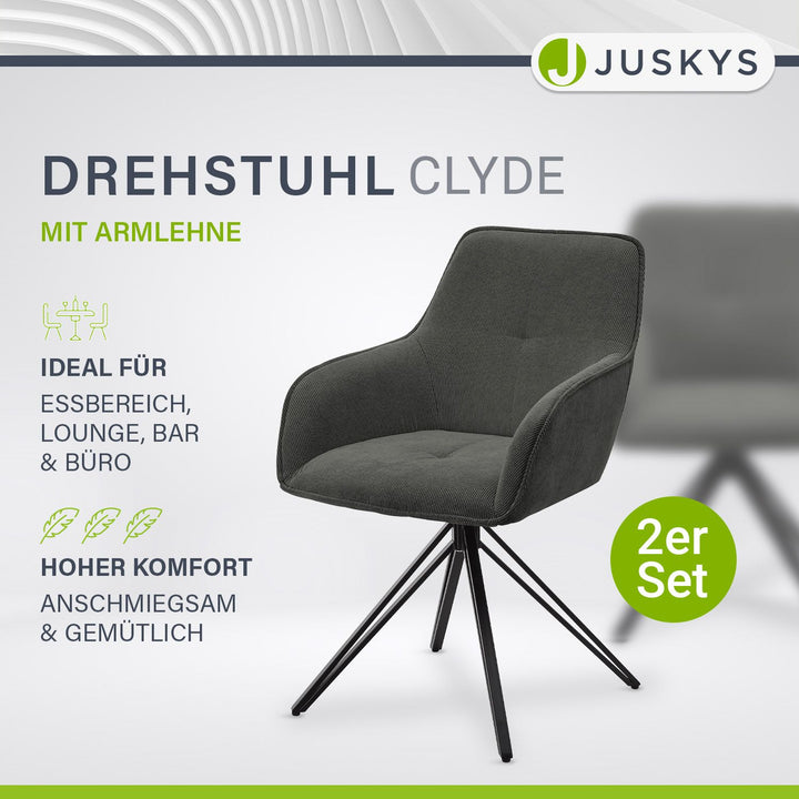 Chaise pivotante Clyde avec cordon
