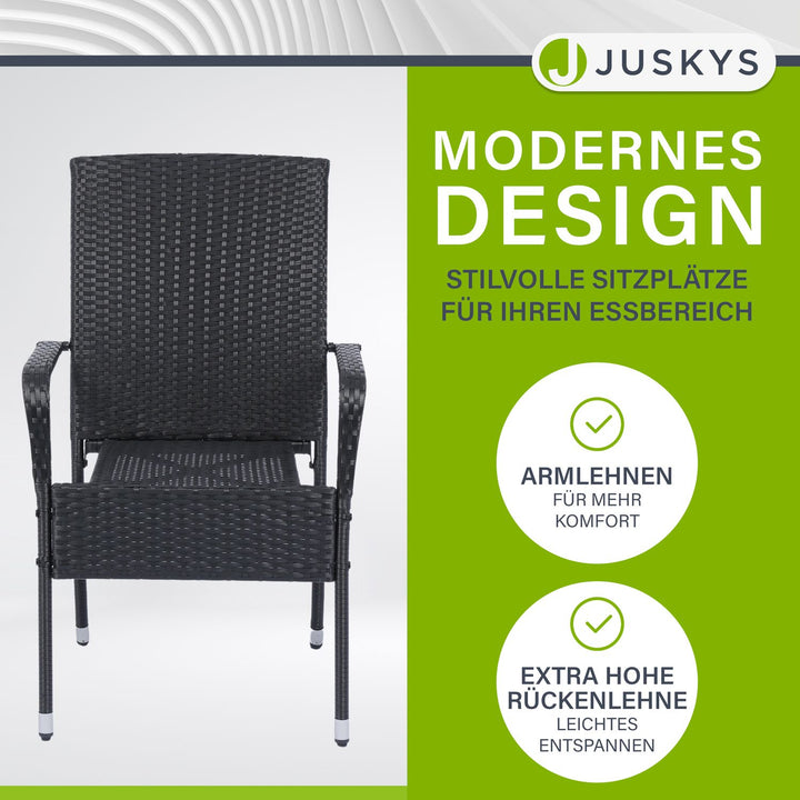 Chaises de jardin en polyrotin Yoro