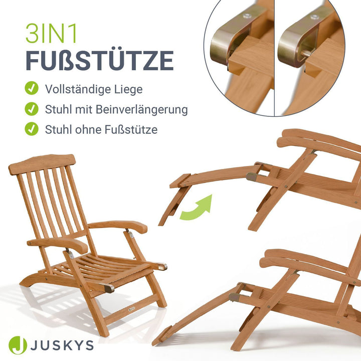 Bain de soleil de jardin résistant aux intempéries en bois huilé