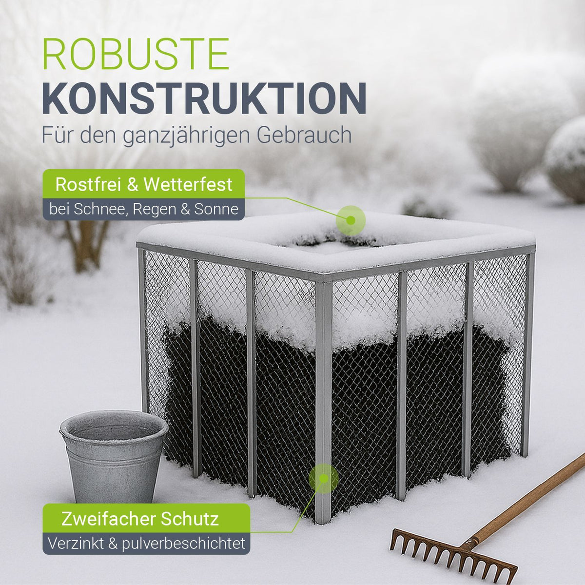 Composteur métallique pour déchets de jardin