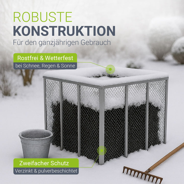 Composteur métallique pour déchets de jardin