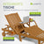 Chaise longue pliante de balcon SunScape en bois d'acacia