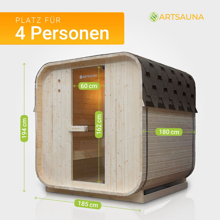 Sauna tonneau carré Nolvik