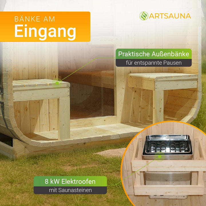 Sauna tonneau carré Nolvik