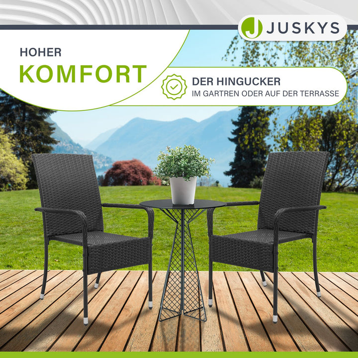 Chaises de jardin en polyrotin Yoro
