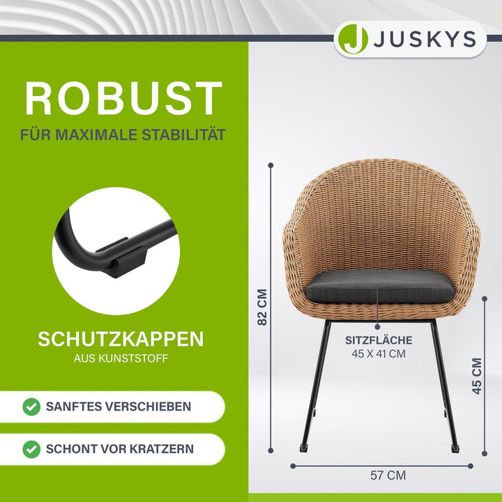 Chaise en rotin et osier Cody