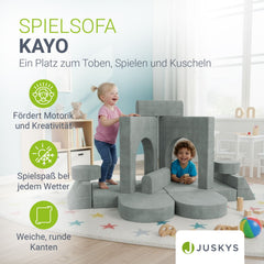 Kindersofa Kayo mit Cord Bezug & Kissen