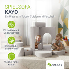 Kindersofa Kayo mit Cord Bezug & Kissen