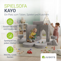 Kindersofa Kayo mit Cord Bezug & Kissen