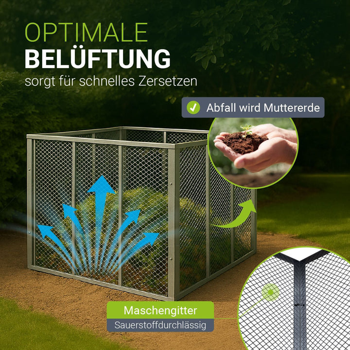 Composteur métallique pour déchets de jardin
