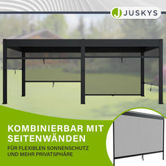 Lamellendach Tahiti 3 x 5,9 m inkl. 2x Seitenwand 3 m