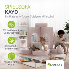 Kindersofa Kayo mit Cord Bezug & Kissen