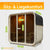 Sauna tonneau carré pour 6 personnes Fjora
