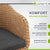 Chaise en rotin et osier Cody