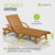 Chaise longue pliante de balcon SunScape en bois d'acacia