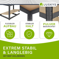 Lagerregal Basic 2er bis 8er Set 180 x 90 x 40 cm