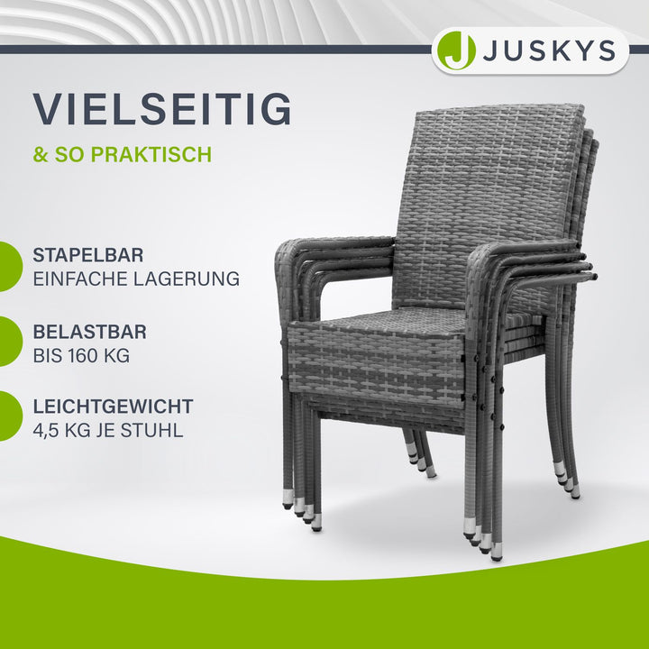 Chaises de jardin en polyrotin Yoro