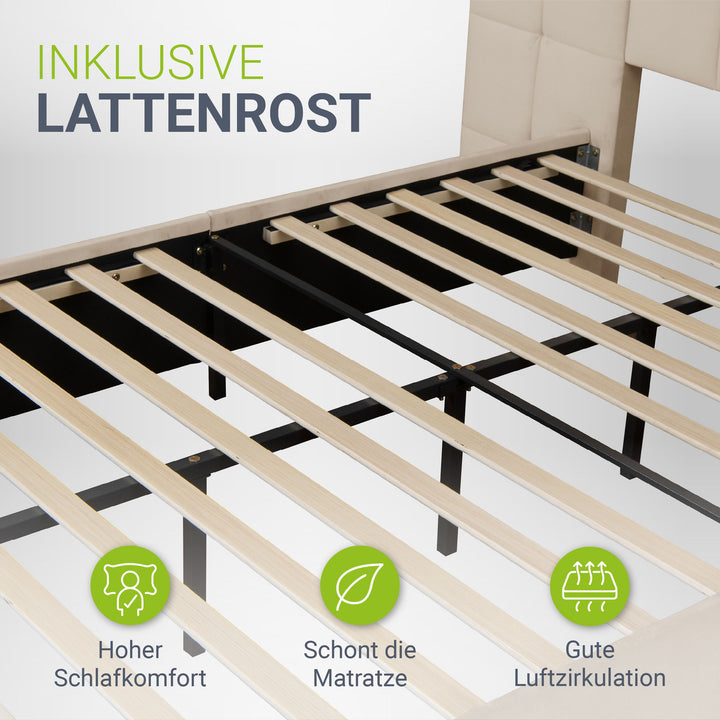 Samt Polsterbett Luzano