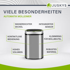 Rechteckiger Mülleimer mit Sensor