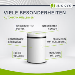 Runder Mülleimer mit Sensor