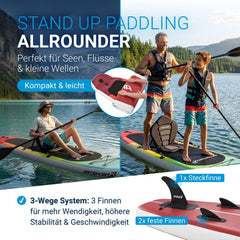 Stand Up Paddling Board mit Kajaksitz
