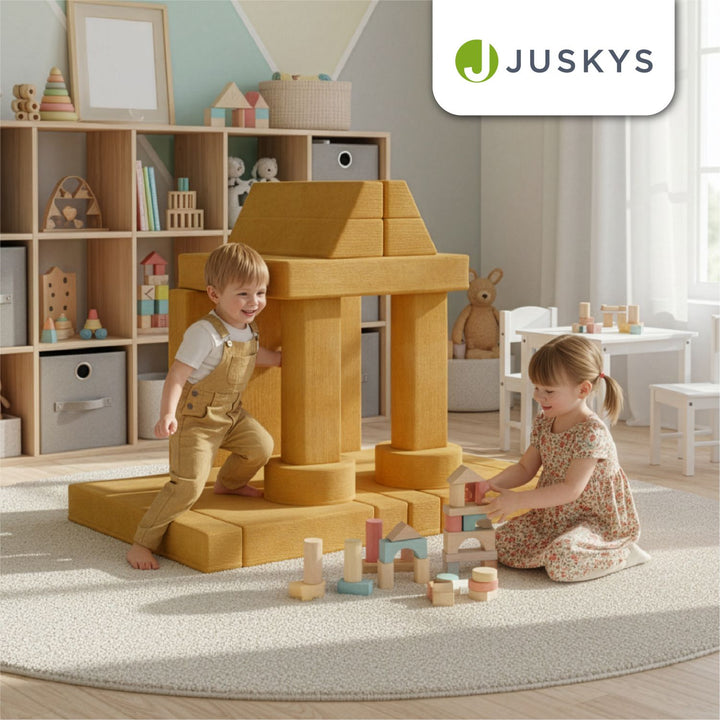 Kindersofa Kayo mit Cord Bezug & Kissen