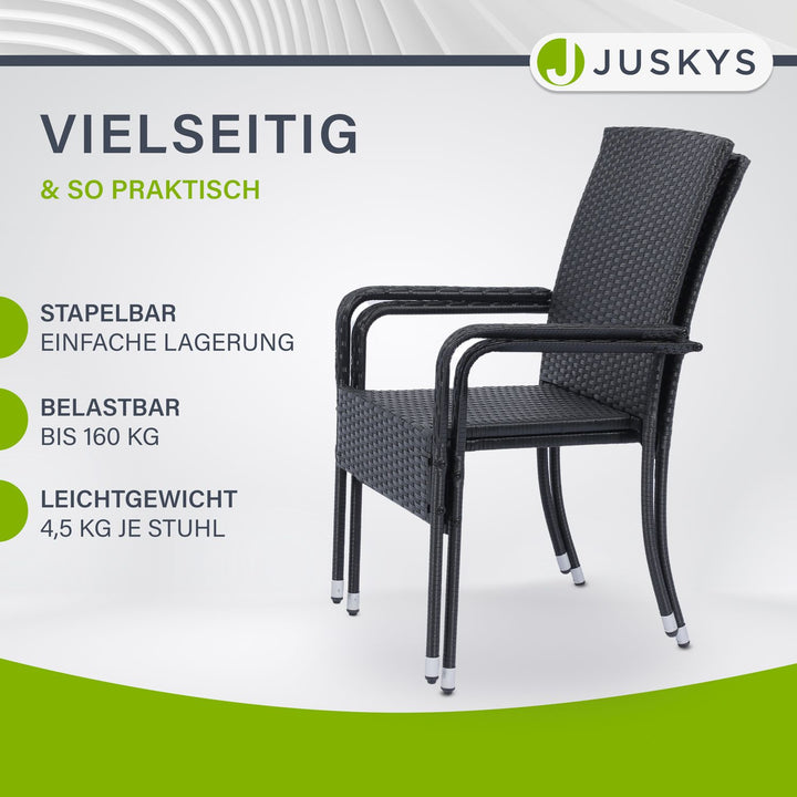 Chaises de jardin en polyrotin Yoro