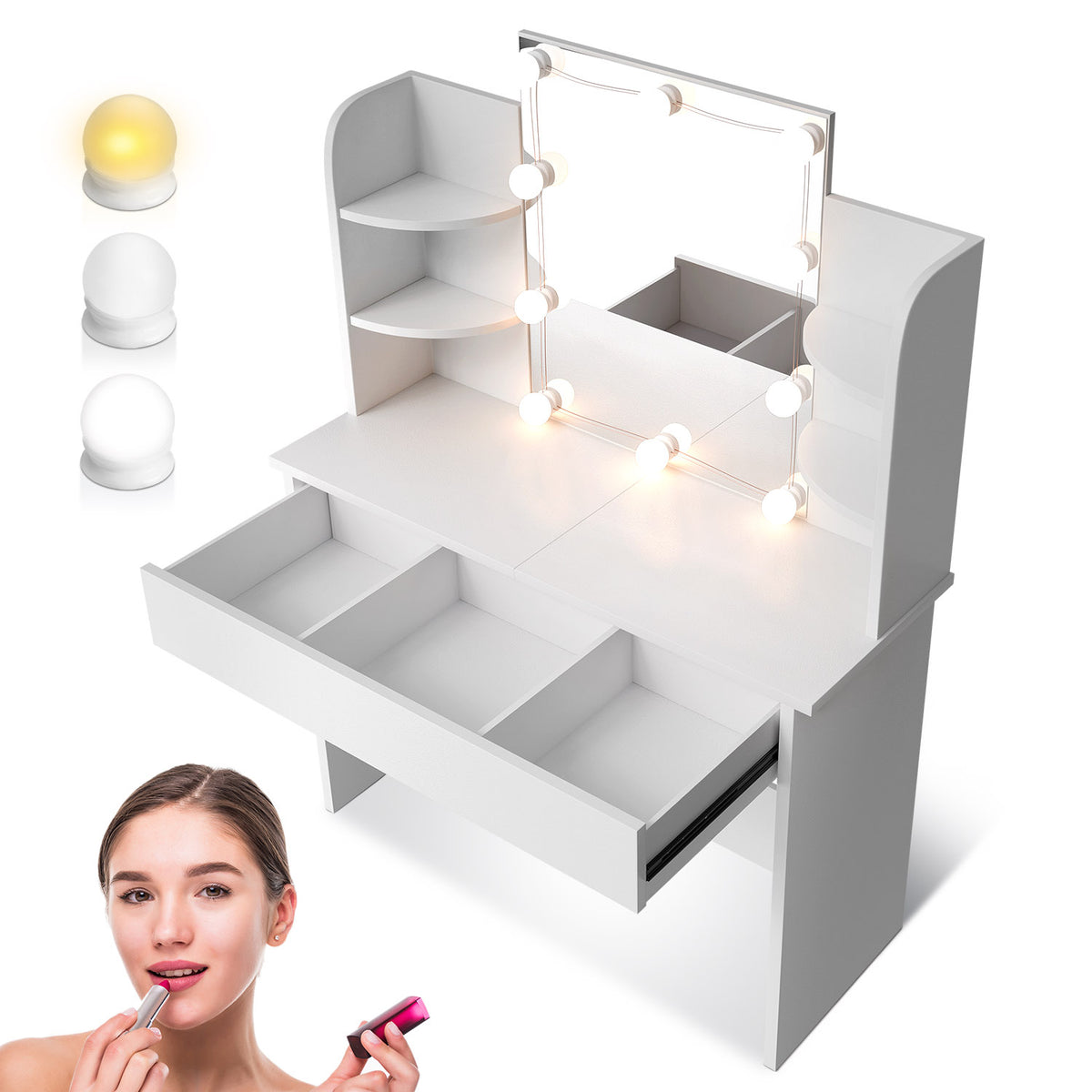 Coiffeuse Bella avec éclairage LED