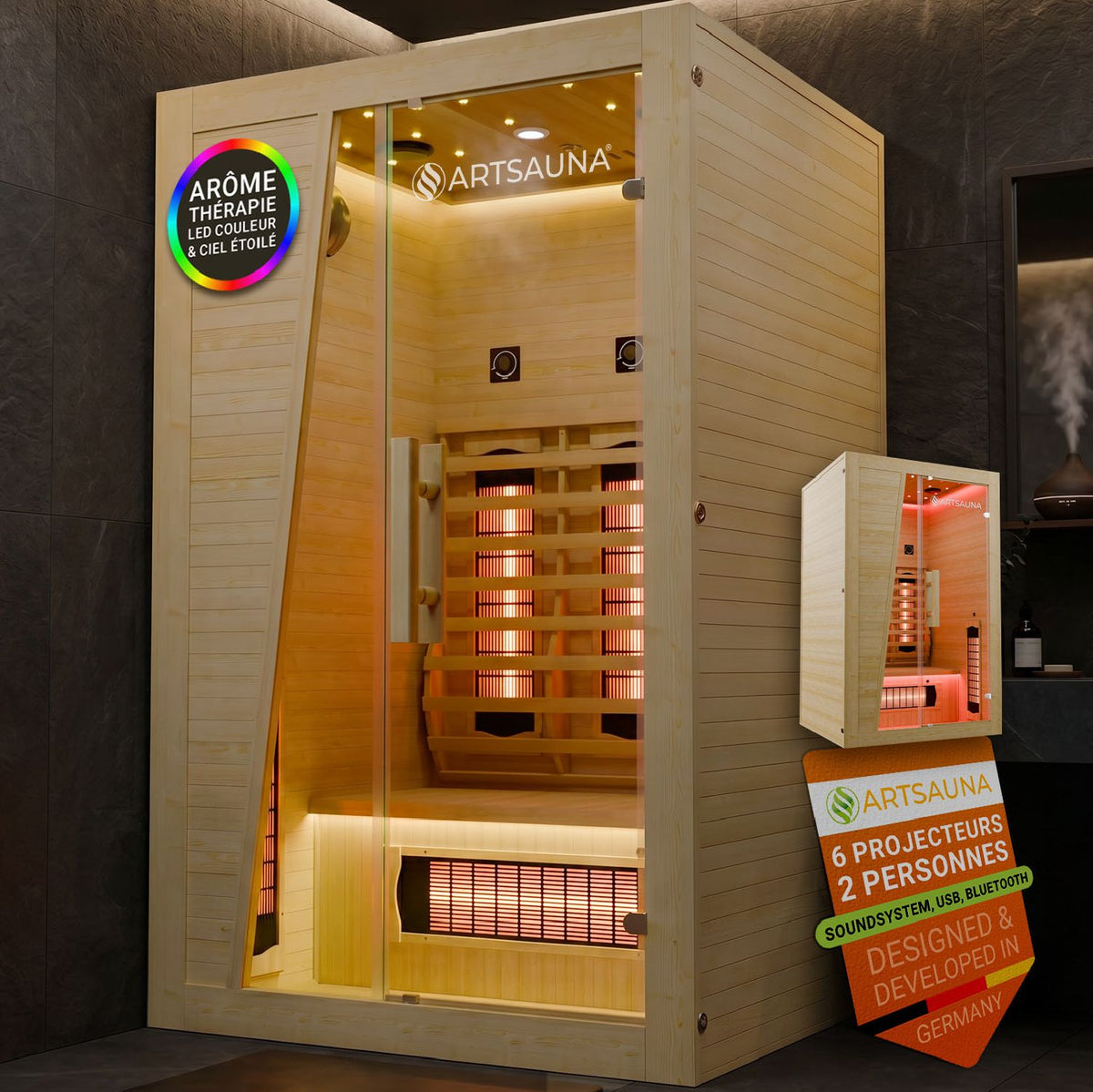 Cabine de sauna infrarouge Bergen 115