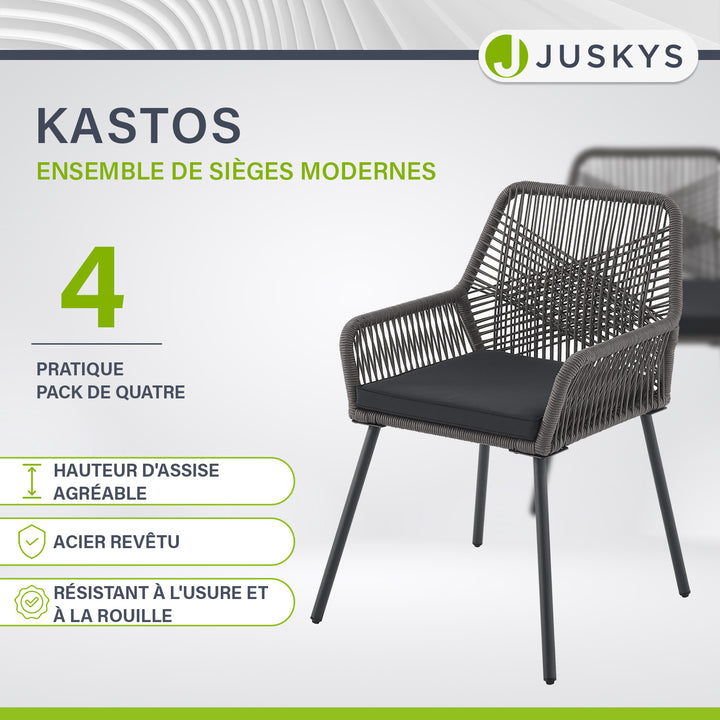 Chaises de jardin en corde Kastos