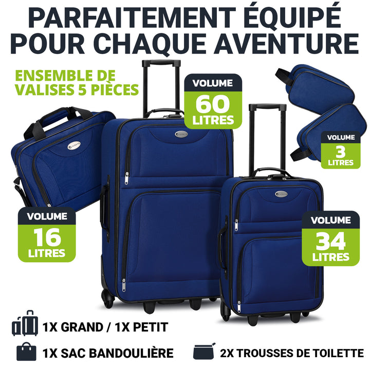 Ensemble de valises à roulettes de voyage Athènes