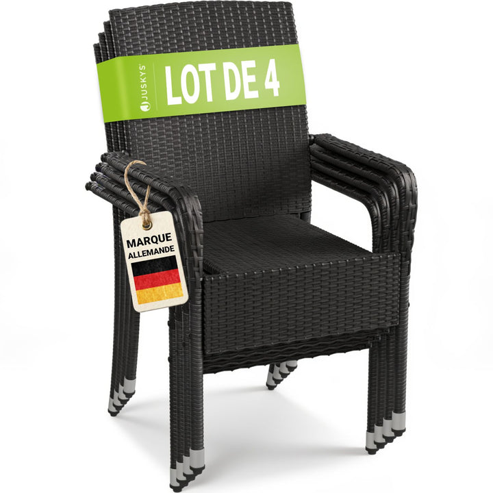 Chaises de jardin en polyrotin Yoro