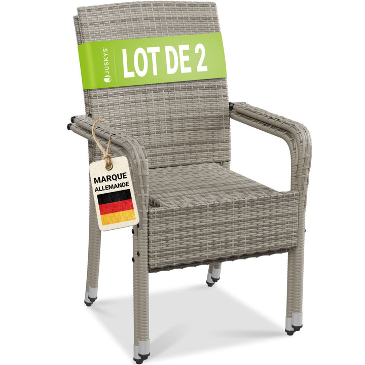 Chaises de jardin en polyrotin Yoro