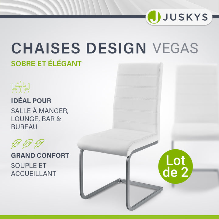 Chaise cantilever Vegas avec cuir artificiel