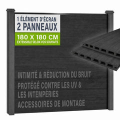 Clôture WPC occultante de 1 à 10 éléments