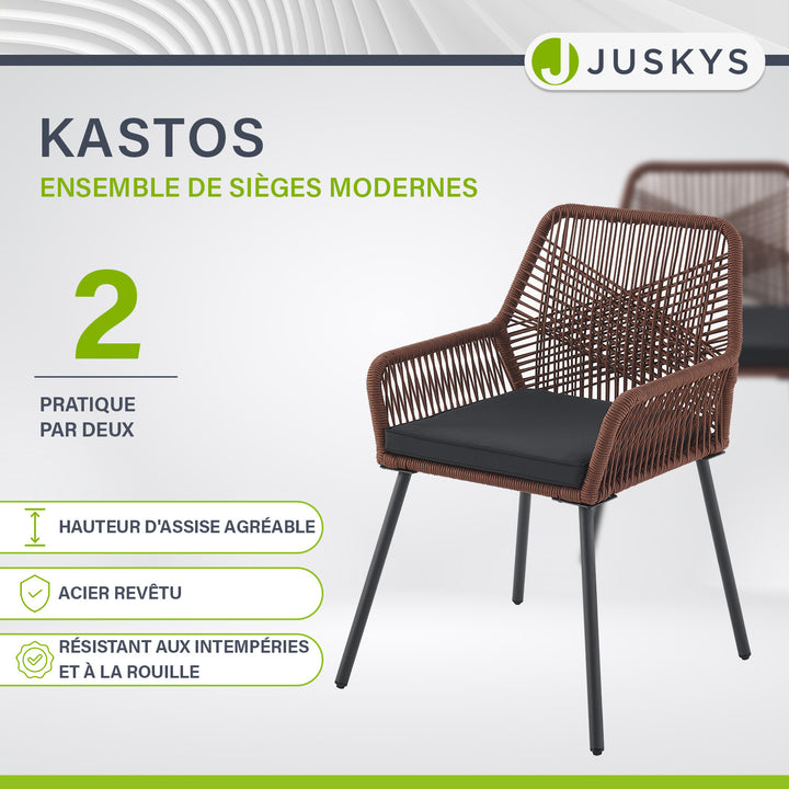 Chaises de jardin en corde Kastos