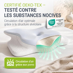 Oreiller cervical orthopédique en mousse à mémoire de forme