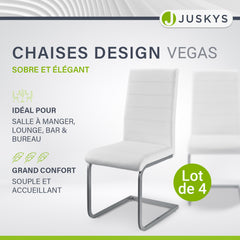 Chaise cantilever Vegas avec cuir artificiel