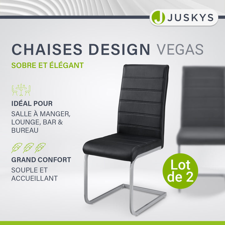 Chaise cantilever Vegas avec cuir artificiel