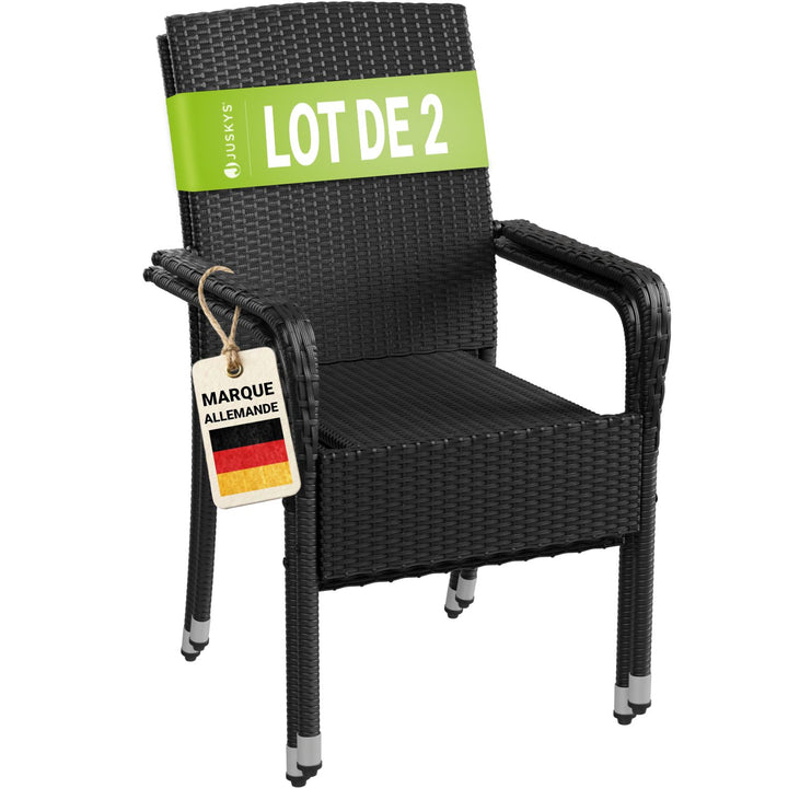 Chaises de jardin en polyrotin Yoro