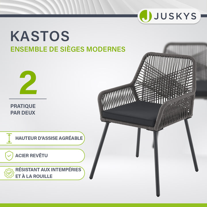 Chaises de jardin en corde Kastos