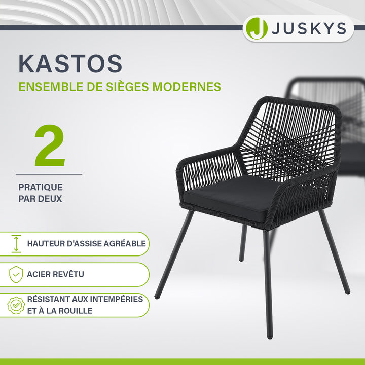 Chaises de jardin en corde Kastos