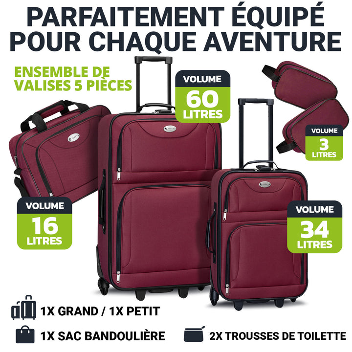 Ensemble de valises à roulettes de voyage Athènes