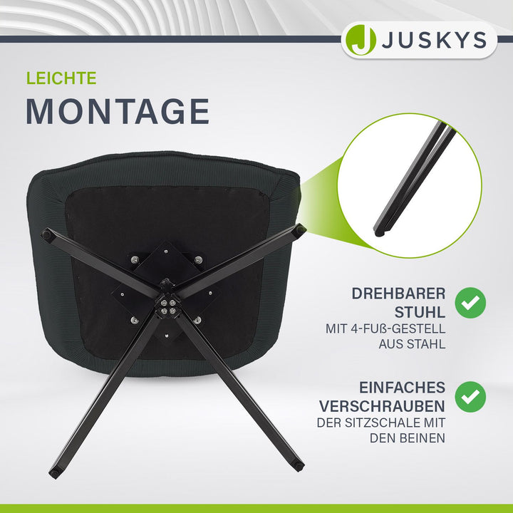 Chaise pivotante Clyde avec cordon